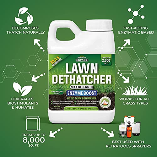 PetraTools Liquid Dethatcher, Lawn Dethatcher & Aerator, Grass