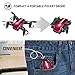 HASAKEE H6 Foldable RC Mini Drone with Altitude Hold and Headless Mode 2.4GHz 6-Axis Gyro Pocket Quadcopter with One-Button 360° Flip,Fun Gift