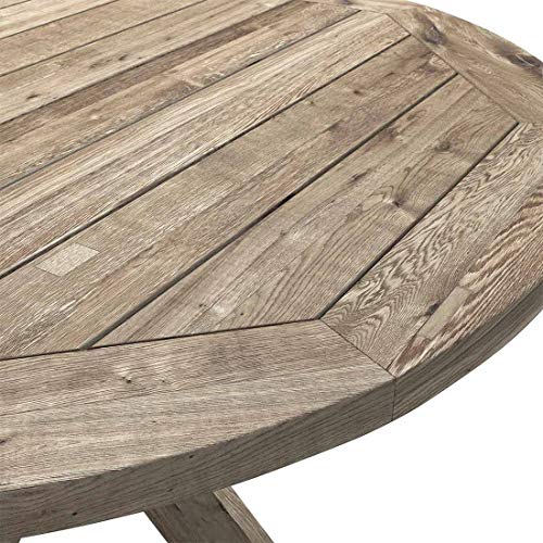 OUTLIV. Quantum Gartentisch rund Ø150 cm mit Gestell und Tischplatte aus recyceltem Teakholz für bis zu 6 Personen – Bild 5