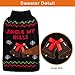 Mihachi Christmas Dog Sweater with Bells Snowflake Pattern Winter Clothes Soft Knit to Keep Warm Black-L
