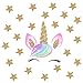 Accmor Unicorn Wall Decals, Wall Decals for Girls Bedroom, Unicorn Wall Stickers Decor for Girls Kids Bedroom Party Nursery Birthday Decoration
