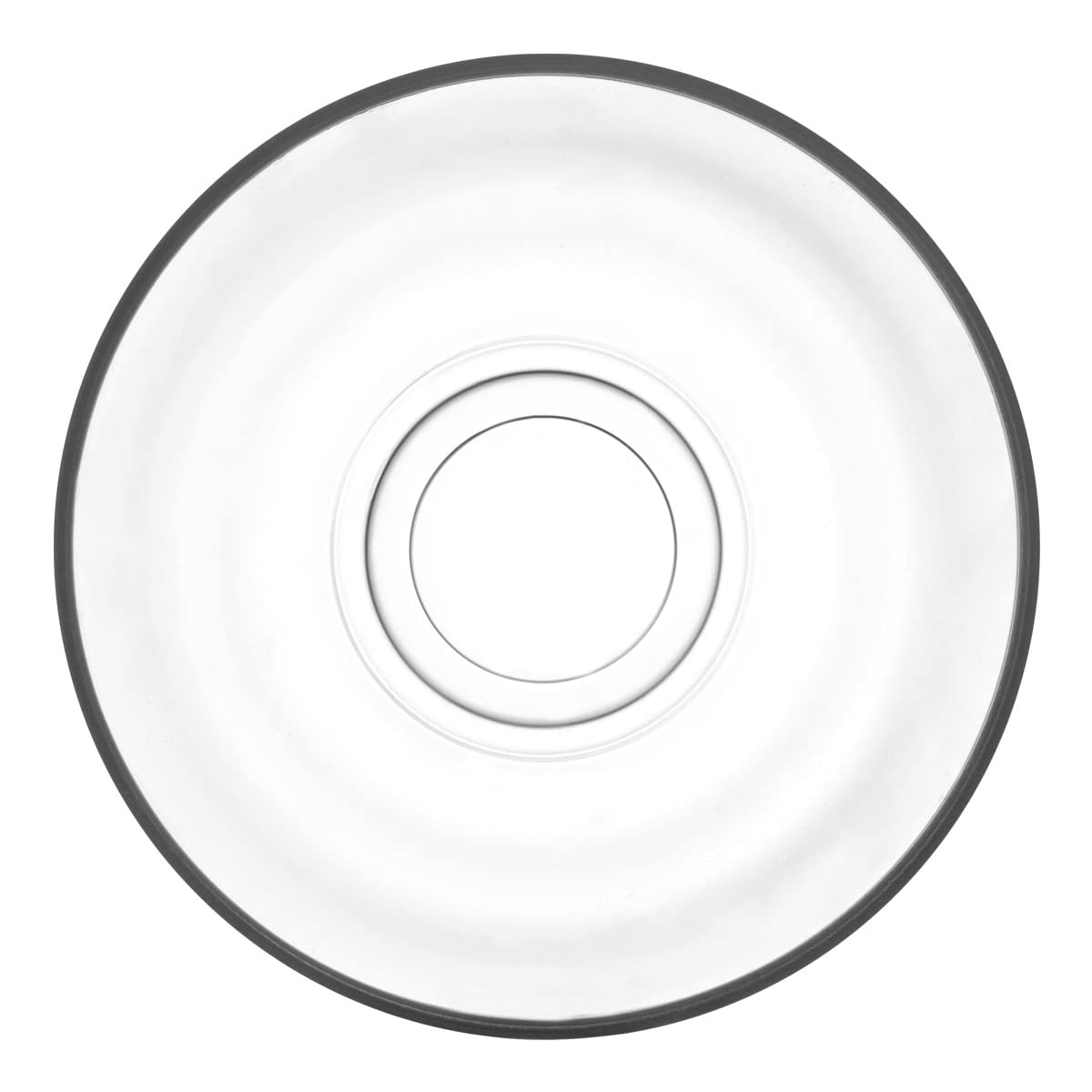 Lav Klasik 6X Clear Glass Tea Cup Saucer 10 cm - Small Old Kitchen Coffee Cappuccino Espresso Tea Cup Plates