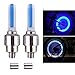 Bike Wheel Light Car Motorcycle Tire Valve Lights- Blue Neon LED 100% Waterproof Motion Activated Bike Wheel Lights- ( 2 pack) batteries not included