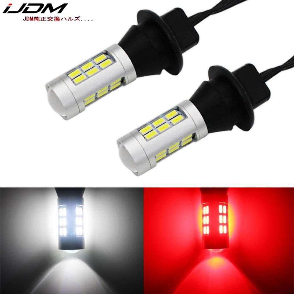 7440 W21W T20 LED White/Red Dual-Color 1156 P21W 7506 LED Bulbs for Car Backup Reverse Lights & Rear Fog Lamp Conversion 7440 T20 W21W LED