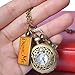 Vintage Drink Me Pocket Watch, Hmxpls Quartz Watch with Rabbit Hollow Carving Flowers Women Watches Necklace with Chain Christmas Valentine Gifts, Alice in Wonderland(Bronze)