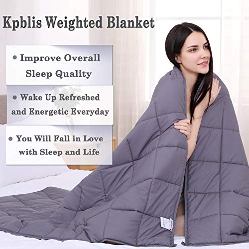 Kpblis Weighted Blanket 10 lbs 40" x 60" for 80120 lbs, 7 Layers Heavy