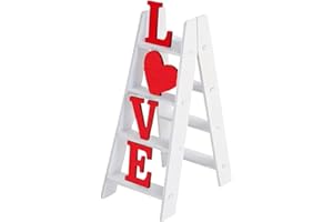 Valentine Ladder Tabletop Decoration, Desktop Love Ladder Decor, Valentines Day Gift, for Desk Mantle Shelf Wedding Home Deco
