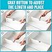EC VISION Expandable Dresser Drawer Divider, 2 Pack Dresser Drawer Dividers Good Grips Kitchen Drawer Organizers - for Bedroom, Bathroom, Closet, Baby Drawer, Desk, Kitchen Storage(Large(14.7