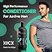 Kick Mens Conditioner (Tea Tree and Peppermint) for Dandruff and Hair Loss | Proven High Performance Pro-Nourishing Mens Natural Anti Dandruff Treatment- (17.5 ounces)