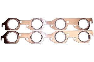 SCE Gaskets Exhaust Header/Manifold Gasket, Pro Copper, 2.000 in Round Port, Copper, compatible with Big Block Chevy, Pair