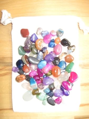 Echte Edelsteine Halbedelsteine 90 Stück im Stoffsack für Steinchenspiel Edelsteinspiel Hus Bao Kalaha PORTOFREI!!!