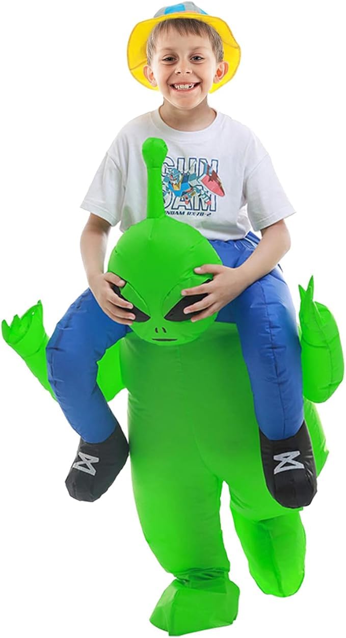 Alien Kidnapping Inflatable Costume Spooktacular Creations Adult Halloween Christmas Funny Cosplay Party Festival Mask Prom (S 120-150cm)