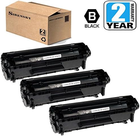12A Q2612A Toner Cartridge 3 Pack Replacement for LaserJet 1010 1012 1015 1018 1020 1022 3015 3020 3030 3050 M1005MFP M1319MFP, Sirensky Brand (Black)