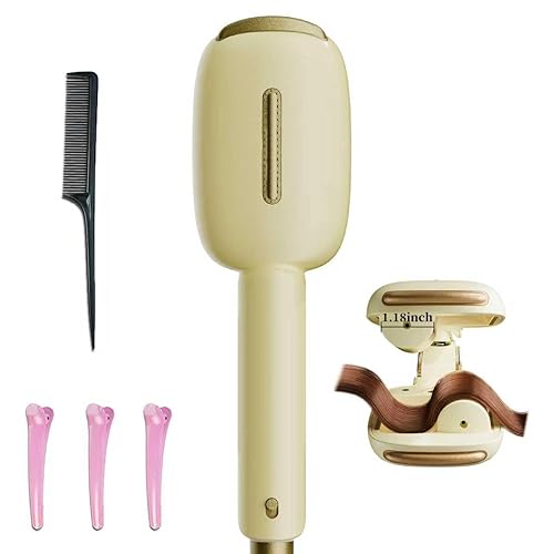 Waver Curling Iron - Curling Iron Hair Crimper Waver, Ionic Deep Waver Hair Curler Tool with Ceramic 3 Barrel for All Hair Types, Easy to Use, Long-Lasting Waves, Pink