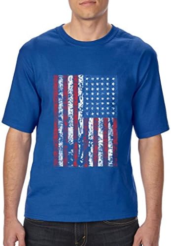 Xekia United States of America Flag Vintage US Flag Unisex T-Shirt Tall Sizes 2X-Large Tall Royal Blue