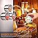 Magnetic Spice Tins (Set of 12) & 120 Spice Labels & Cooking tongs Stainless Steel Storage Container Jars Clear Lid with Sift & Pour for Small Kitchens. Rack Magnetic on Fridge