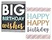Best Paper Greetings Large Birthday Cards Box Set – 12 Pack Jumbo Happy Birthday Cards, 6 Assorted Designs, Birthday Cards Bulk, Envelopes Included, 8.5 x 11 Inches