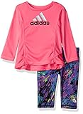 adidas Baby' Long Sleeve Top and Legging Set, Ultra Pop Adidas, 6 Months