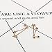 Titanium Steel Rose Gold Plated Shining Lucky Star Tassel Tiny Dot Ear Stud Dangle Earrings