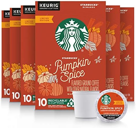 Starbucks Pumpkin Spice Flavored Single Cup Coffee For Keurig Brewers 6 Boxes Of 10 60 Total K Cup Pods Amazon Sg Grocery Gourmet Food