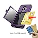 Sumsung Galaxy S9+ Plus Case, Acxlife Galaxy S9 Plus Case Shockproof Heavy-Duty Protective Hybrid Cover Card Slot Holder Opened Back Mirror & Kickstand Case for S9 Plus (2018)(s9plus_Card_Purple)