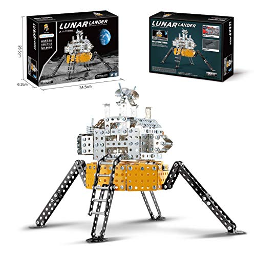 Lunar Lander Metal Building Toy, YSJ Simulate Construction Toy Model Construction Set STEM