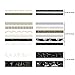 Washi Tape/20 Gold Foil Washi Tape Set, Black Decorative Washi Tape, Decoration Label for DIY, Journals, Album, Daily Planners, Gift Wrapping, Office Party Supplies (Black)