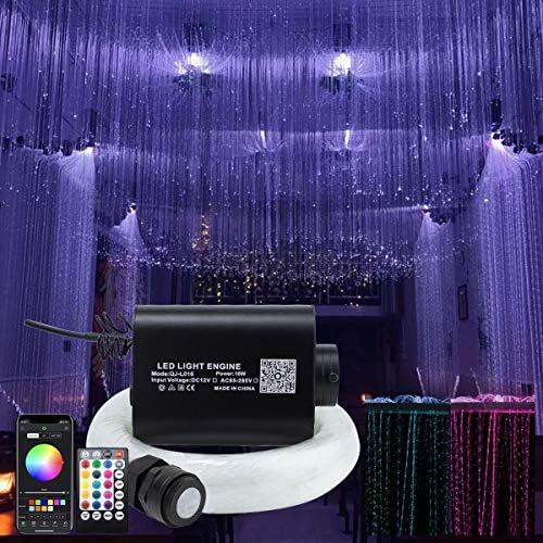 AKEPO 16W RGBW Optical Fiber Curtain Lights Kit, Waterfall Curtain
