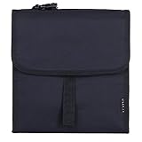 Lilly.E Black Foldable Insulated Lunch Bag – Large Capacity Cooler Tote With Zip Closure – Collapsible Warming Lunch Box For Food & Drinks – Portable Picnic Bag For Camping, Sport Games & Beach Trips