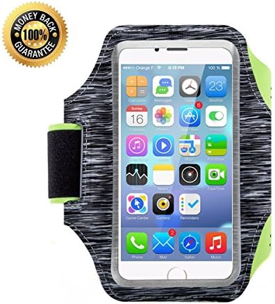 Sport Running Armband, 5.5 Inch Adjustable Reflective Velcro Workout Band for iPhone 7/6/6S Plus, Galaxy S7/S8, Nexus 5 with Screen Protector ( Gray )