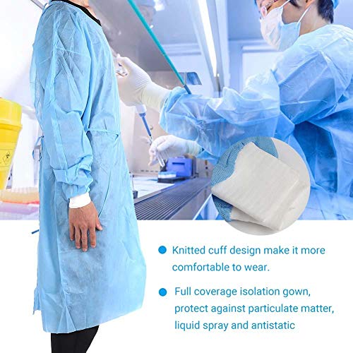 100Pack Disposable Isolation Gown, FDA Registered, CE certified Level