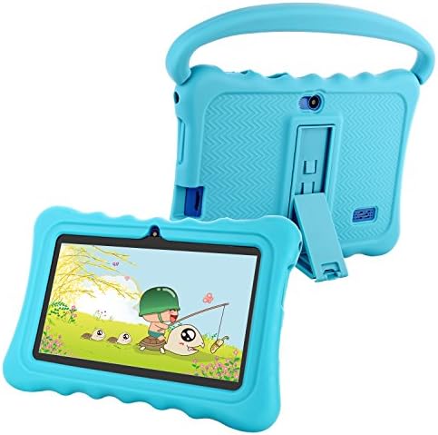 Ufinetec Kids Tablet, 7 inch IPS HD Screen,1GB/8GB,Google Playstore,Android 6.0,WiFi, Bluetooth,3D AR Zoo and iWawaHome APP,Kids-proof Case with Handle and Stand(Blue)