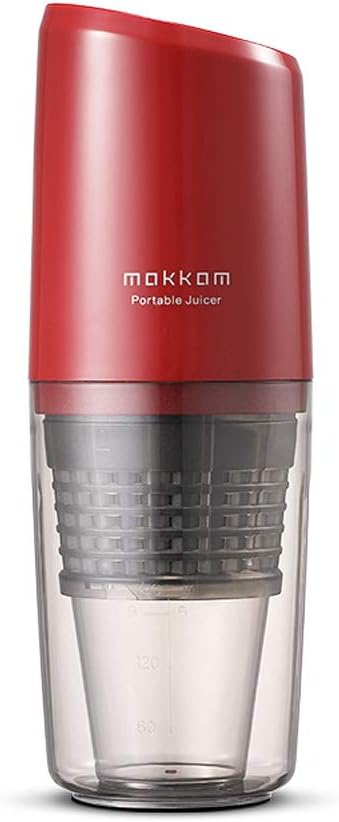 Electric Slow Masticating Juicer, 180ml Portable Blender Fruit Extractor,USB Juicer Maker Mixers Machine… (Red)