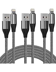 iPhone Charger Cable (3 Pack 10 Foot), [MFi Certified] 10 Feet Nylon Braided Lightning Cable, iPhone Charging Cord USB Cable Compatible with iPhone 11/Pro/X/Xs Max/XR/8 Plus /7 Plus/6/ iPad
