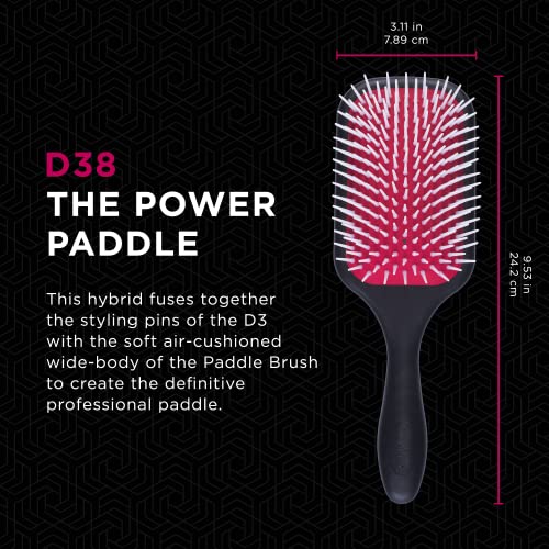 Denman Power Paddle Hair Brush for Fast and Comfortable Detangling