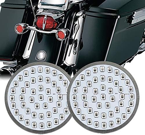 Akmties Motorcycle 1156 LED Red Tail Lights 2" 50mm Bullet Style LED Turn Signals Pannel For Sportster dyna street grile bike Softail Touring