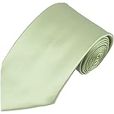 Romario Manzini Solid Light Sage Green Color Standard Men's Necktie