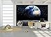 GREAT ART Wallpaper Planet Earth Wall Decoration World Universe Poster Space Cosmos Mural Globe Stars Moon (132.3 x 93.7 Inch/336 x 238 cm)
