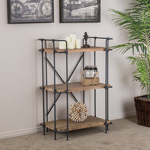 Christopher Knight HomeEden Outdoor Plumbers Pipe 3-Tier Shelf, Antique