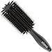 Xtava 22mm Natural Double Bristle Round Brush - Professional Soft Boar Bristle Brush for Women with Fine Thick or Curly Hair - Ideal for Blow Drying, Detangling, Volumizing, and Hair Styling