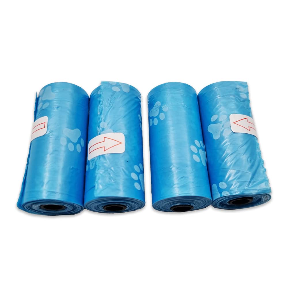 Dog Poo Bags – 60 Pack Durable Leak-Resistant Pet Waste Bags – Scent-Free, Easy-Tie Plastic Dog Waste Bags for Hygienic Clean-Up – 30 x 22 cm (Blue)
