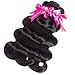 Beauty Princess Hair Brazilian Body Wave 1 Bundle 8A Unprocessed Virgin Human Hair Weaves 95-100g/bundle Natural Black Color (26inch, Black)