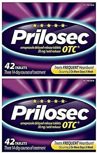 Prilosec OTC Omeprazole Heartburn and Acid Reducer Tablets. - Great Value Size - 84 Count