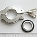 Set of 1 NW/KF-25 Aluminum Vacuum Clamps + Aluminum Centering O-rings with Buna-N Rubber, Vacuum Part