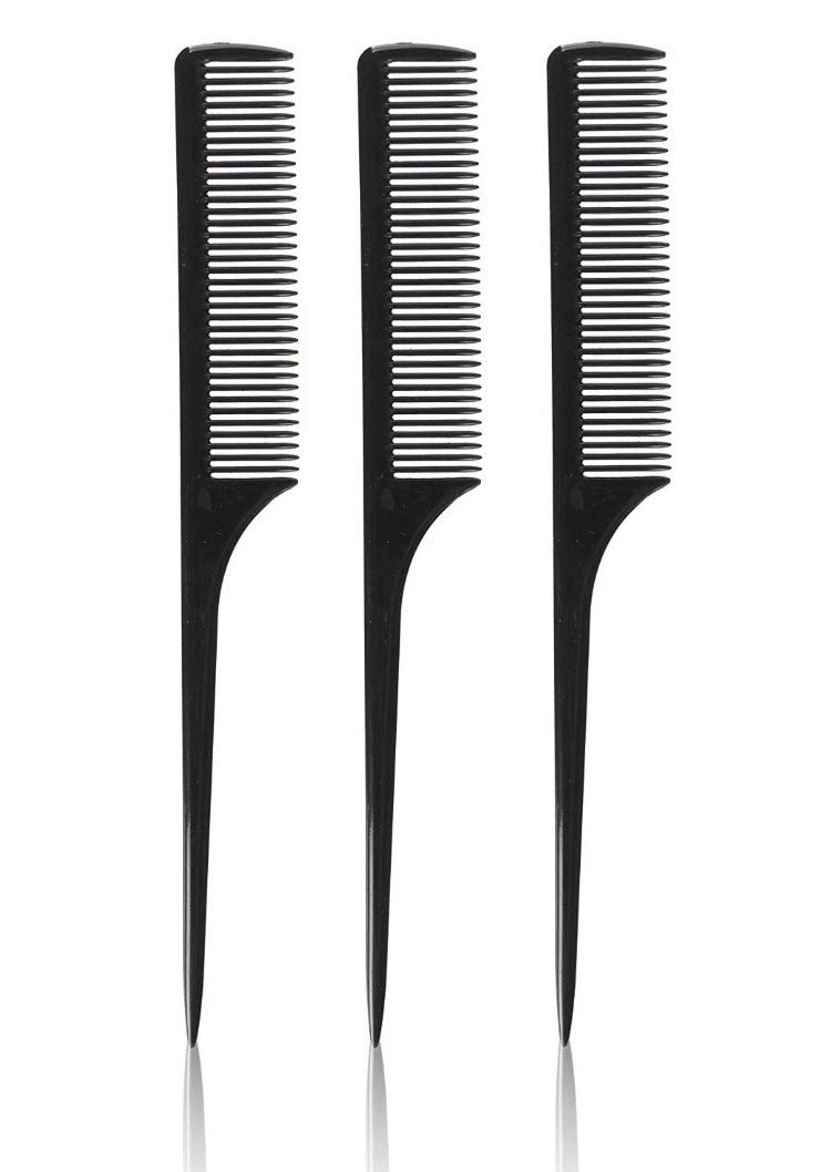 Lotta Body Wrap Me Foaming Mousse with Coconut and Shea Oil, 7 Ounce (Including Double Sided Edge Control Hair Brush & 3 pc Rat Tail Comb Set) Foam Mousse & Hair Styling Tools Kit : Beauty