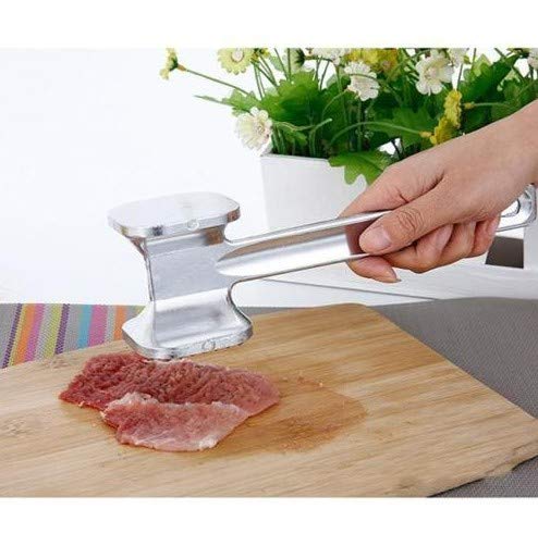 JSDOIN Cast Aluminum Meat Tenderizer Meat Hammer meat mallet 7 Inch - Thumbnail 4