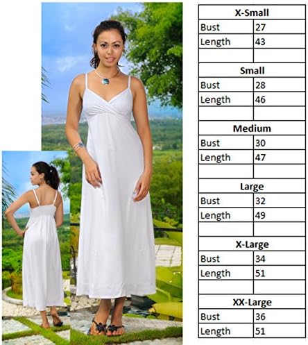 1 World Sarongs Womens Long Summer Embroidered Dress in White - XX-Large