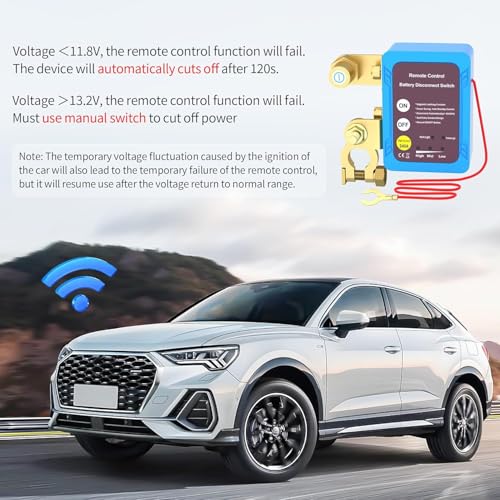 12V 240A Remote Battery Disconnect Switch, Kill Switch for Cars, Trucks, and RVs, Anti-Theft Car Kill Cut Off Switch, Prevents Battery Drain, Remote Battery Kill Switch