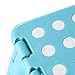 Acko 16 Inches Super Strong Folding Step Stool for Adults and Kids, Light Blue Kitchen Stepping Stools, Garden Step Stool, Holds up to 400 LBS