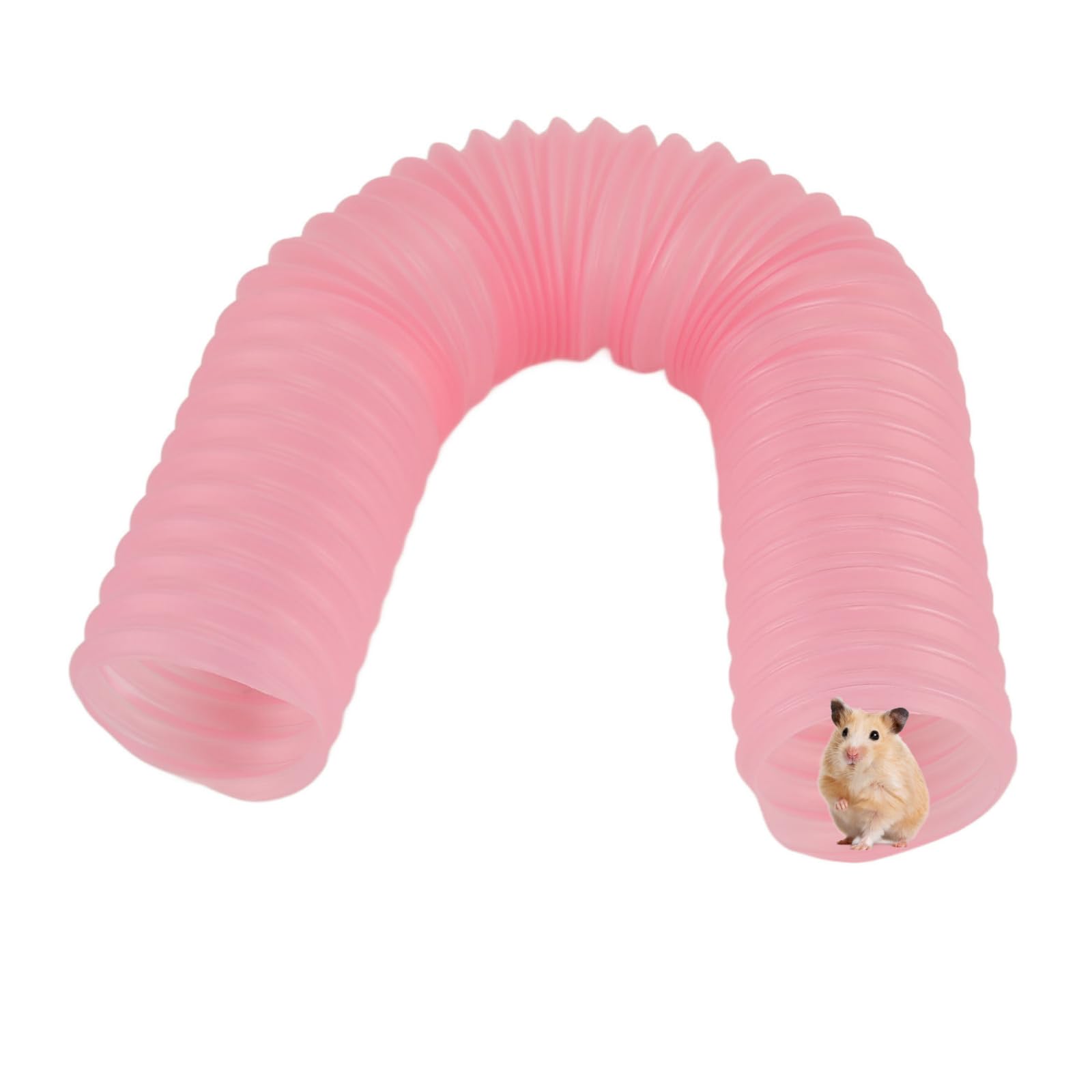 Hamster Fun Plastic Tunnel, Foldable Exercising Training Tube Toys, Plastic Hideout, Pet Hamster Tube Toy for Guinea Pigs, Hamsters, Rats